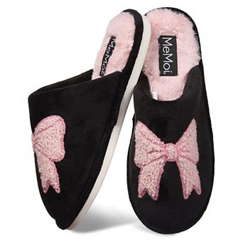 Women's Bow Plush Memory Foam Slippers