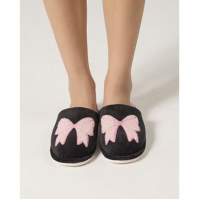 Women's Bow Plush Memory Foam Slippers