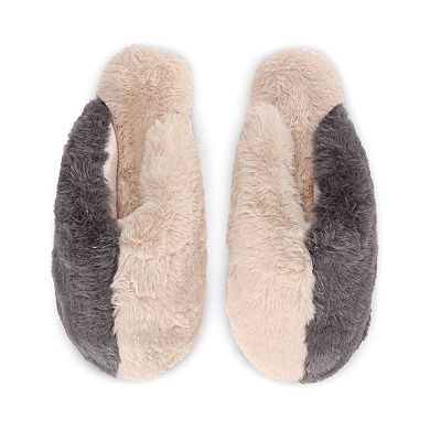 Women's Colorblock Plush Slippers