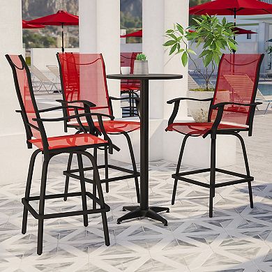 Flash Furniture Outdoor Stool - 30 inch Patio Bar Stool / Garden Chair (Set of 2)