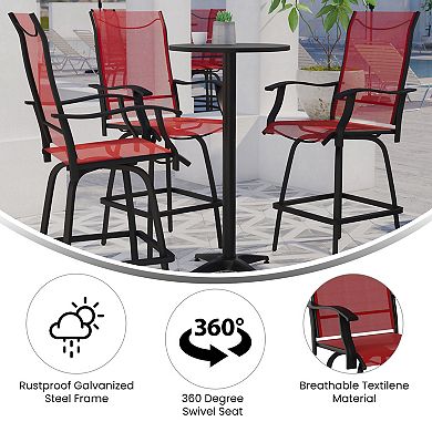 Flash Furniture Outdoor Stool - 30 inch Patio Bar Stool / Garden Chair (Set of 2)
