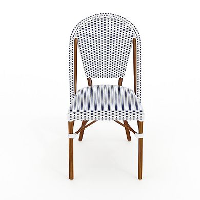 Martha Stewart Indoor-Outdoor Bistro Dining Table with 2 Stackable Bistro Chairs