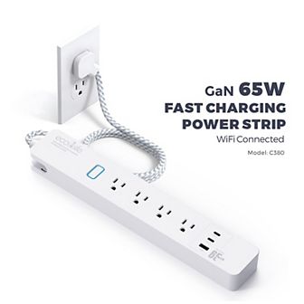 Smart Wi-Fi Surge Protect Power Strip with 65W Fast Charge Station