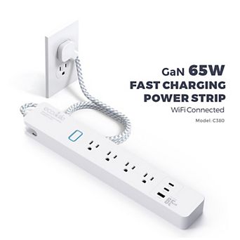Smart Wi-Fi Surge Protect Power Strip with 65W Fast Charge Station