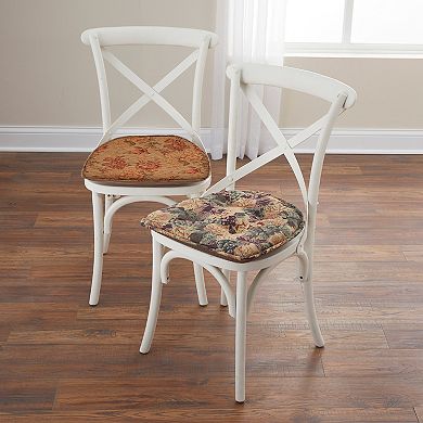 BrylaneHome Tapestry Gripper Non-Slip Chair Pad