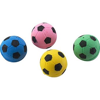 Spot Spotnips Sponge Soccer Balls Cat Toys - 4 Pack