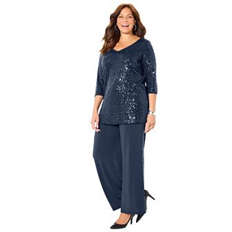 Catherines Women's Plus Size Allover Sequin Tunic