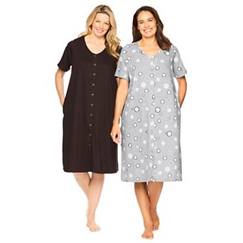 Dreams & Co. Plus Size Dreams & Co 2-Pack Sleepshirt
