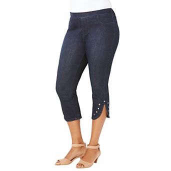 Catherines Women's Plus Size Sparkle Hem Capri