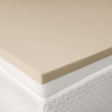 BrylaneHome 3"" Gel Memory Foam Mattress Topper With Velour Cover