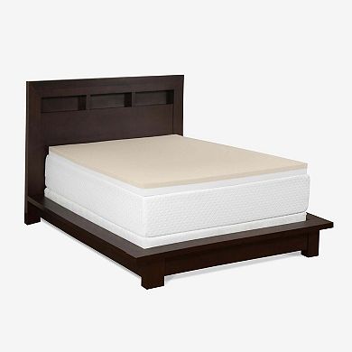 BrylaneHome 3"" Gel Memory Foam Mattress Topper With Velour Cover