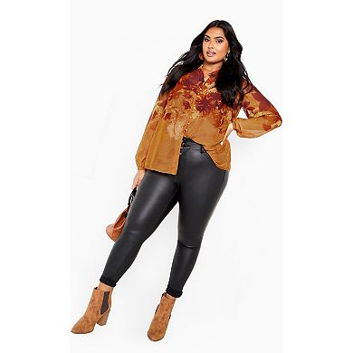 Avenue Women's Plus Size Iris Placement Shirt