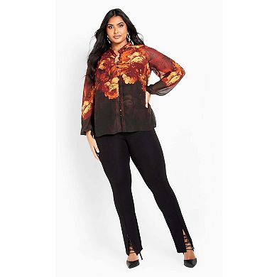 Avenue Women's Plus Size Iris Placement Shirt