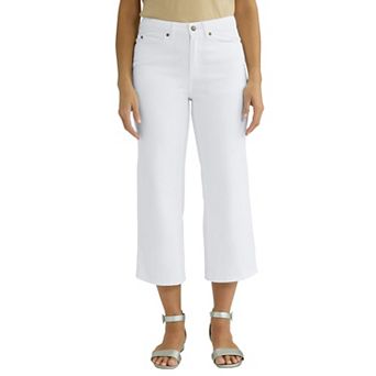 Jessica London Women's Plus Size Classic Cotton Denim Wide Leg Crop Jean