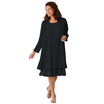 Woman Within Plus Size Petite 2 pc Jacket Dress