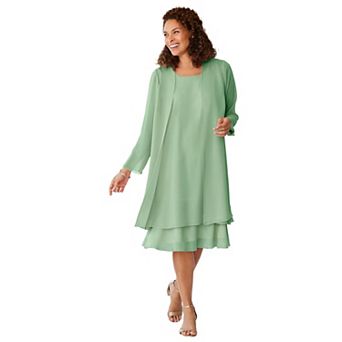 Woman Within Plus Size Petite 2 pc Jacket Dress