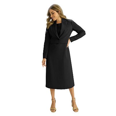 Jessica London Women's Plus Size Cropped Jacket Dress