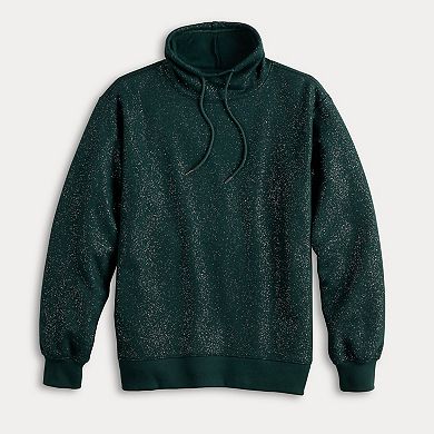 Women's Tek Gear® Ultra Soft Fleece Shine Funnel Neck Tunic Sweatshirt
