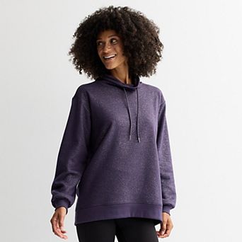 Women's Tek Gear® Ultra Soft Fleece Shine Funnel Neck Tunic Sweatshirt