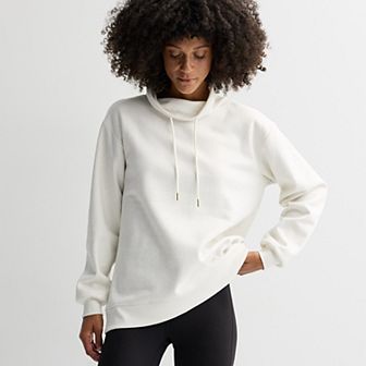 Women's Tek Gear® Ultra Soft Fleece Shine Funnel Neck Tunic Sweatshirt