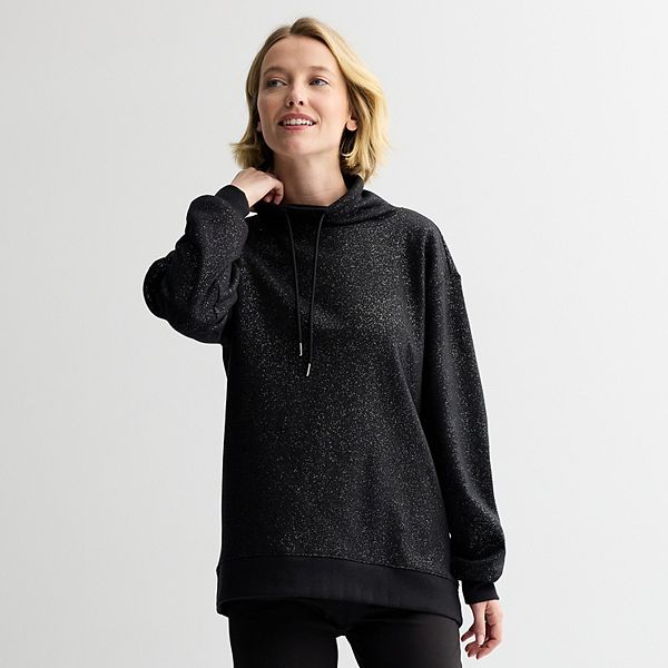 Women's Tek Gear® Ultra Soft Fleece Shine Funnel Neck Tunic Sweatshirt