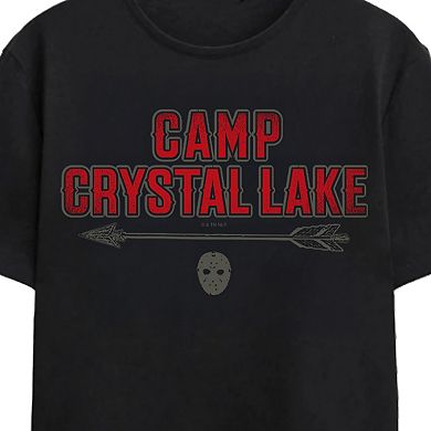 Men's Friday The 13th Camp Crystal Lake Mask & Arrow Graphic Tee