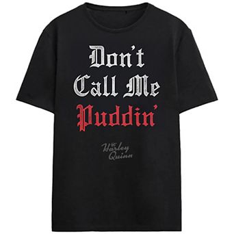 Men's Harley Quinn Don't Call Me Puddin' Graphic Tee