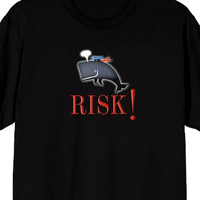 Men's Risk! Whale With a Hat Graphic Tee