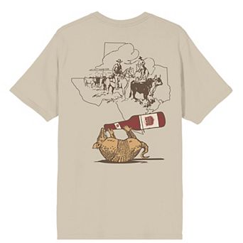 Lone Star Armadillo Drinking Rope Graphic Tee