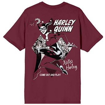Men's Harley Quinn with Playing Cards Graphic Tee
