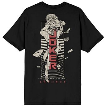 Men's DC Comics Batman Joker Playing Cards Graphic Tee