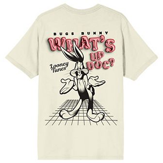 Men's Looney Tunes Bugs Bunny Balloons Short Sleeve Crewneck Graphic Tee