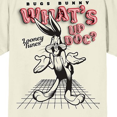 Men's Looney Tunes Bugs Bunny Balloons Short Sleeve Crewneck Graphic Tee