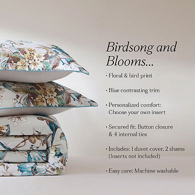 Lush Decor Bird & Hydrangea Reversible 3-Piece Duvet Cover Set
