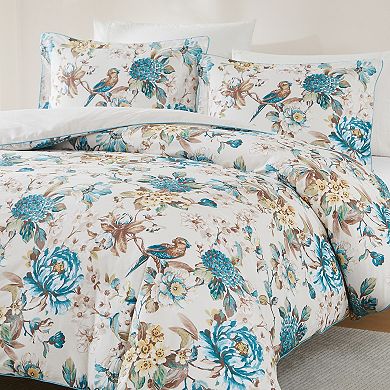 Lush Decor Bird & Hydrangea Reversible 3-Piece Duvet Cover Set