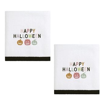 Avanti 2-Pack Happy Halloween Pastel Pumpkins Hand Towel