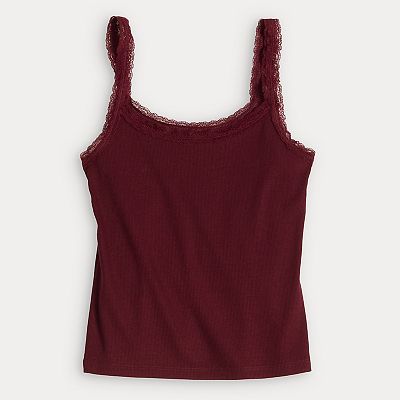 Juniors' SO® Lace Trim Cami