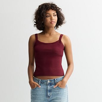 Juniors' SO® Lace Trim Cami