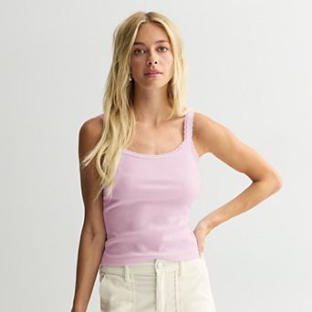Juniors' SO® Lace Trim Cami