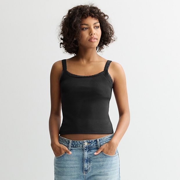 Juniors' SO® Lace Trim Cami
