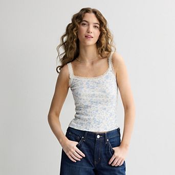 Juniors' SO® Lace Trim Cami
