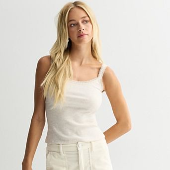 Juniors' SO® Lace Trim Cami
