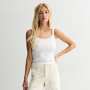Juniors' SO® Lace Trim Cami