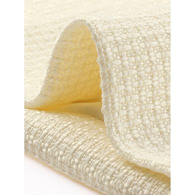 Tweed Jacket for Women's Summer Puffy Short Sleeve Round Neck Front Open Work Vintage Top