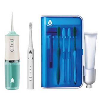 Pursonic Complete Oral Care Bundle USB Rechargeable Sonic Toothbrush, Water Flosser & UV Toothbrus
