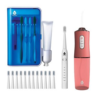 Complete Oral Care Bundle USB Rechargeable Sonic Toothbrush, Water Flosser & UV Toothbrush