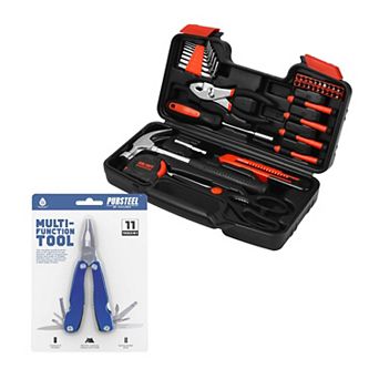 Pursonic 11-in-1 Multifunction Tool & Handy Solutions 39 pc Household Tool Kit Bundle