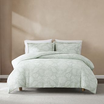 Lush Decor Floral Jacobean Gauze Jacquard 3 pc Duvet Cover Set