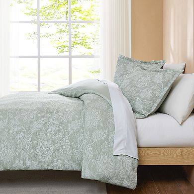 Lush Decor Floral Jacobean Gauze Jacquard 3-Piece Duvet Cover Set