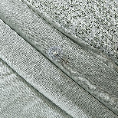 Lush Decor Floral Jacobean Gauze Jacquard 3-Piece Duvet Cover Set